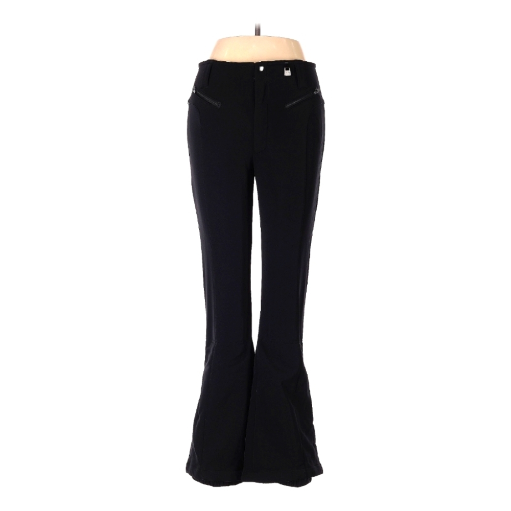 NILS Black Boot-Cut Flare Pants with Zipper Pocket Detail